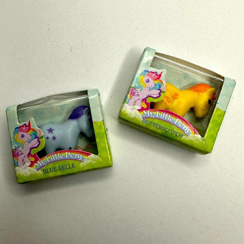 My Little Pony Mini Collectibles - Blue Belle & Butterscotch Figurines in Box